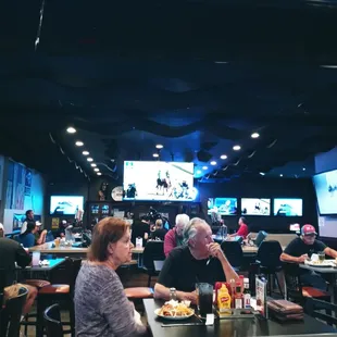 One of 50 TV screens with OTB and sports.