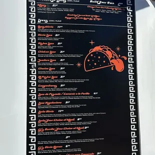 Menu as of Feb 2024 (Instagram - gillynova)