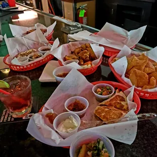 a variety of food items