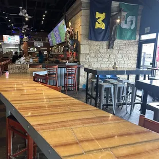 Tons of seating. You can literally watch the games from any seat in this restaurant.