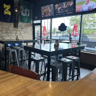 Tons of seating. You can literally watch the games from any seat in this restaurant.