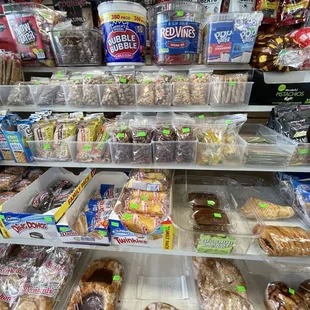 Assorted snacks packed in individual portions