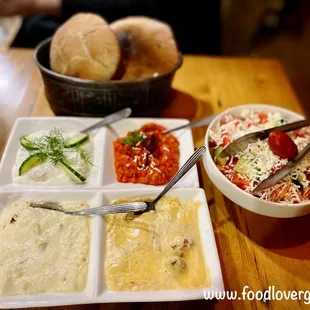 a variety of food items