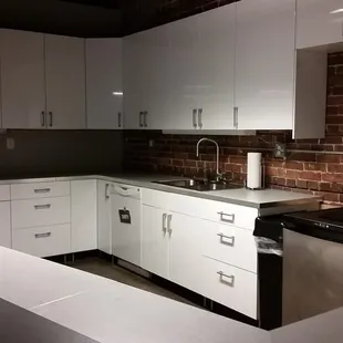 The kitchen space