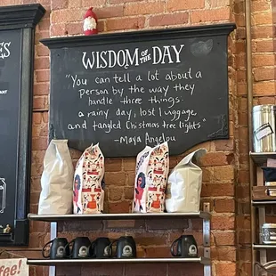 Wisdom of the day chalk board