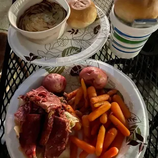 Cabbage and Corned Beef, Potato Leek Soup, and Cottage Pie