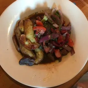 Beef tips with fingerling potatoes