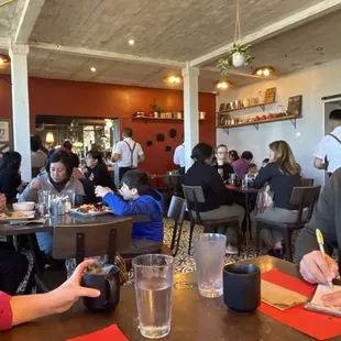 a view of the inside, little bit crowded