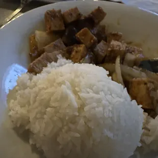 Tofu rice lemongrass