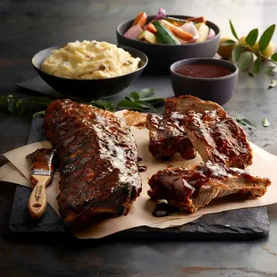 ribs, bbq ribs, food