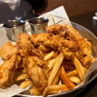 Chicken tenders and fries