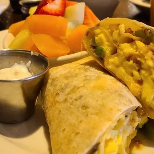 Veggie breakfast burrito