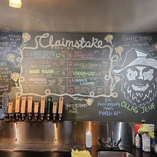 Beer menu