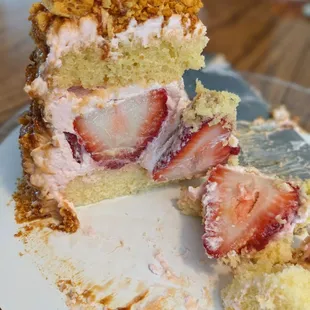 demolished/devoured strawberry crunch cake