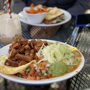 Enchiladas with eggs