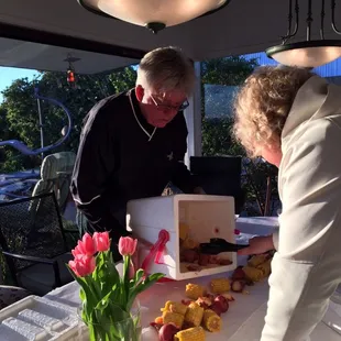 And did I mention they even brought me tulips  for my birthday?  Thank you Deb and Steve!