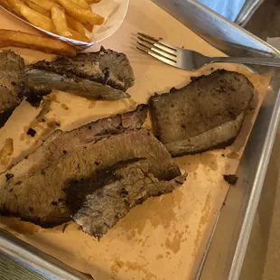 Grayish green tint brisket