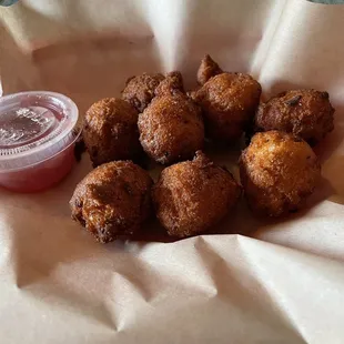 Grumble.  Grumble.  Moan. Cold Hushpuppies SUCK!