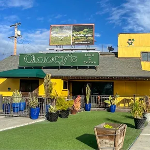 the front of the restaurant