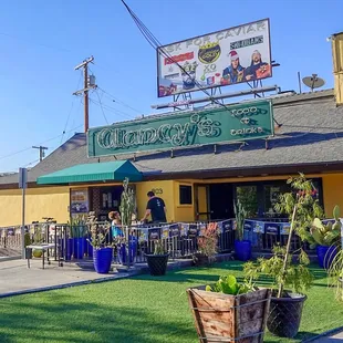 the front of the restaurant