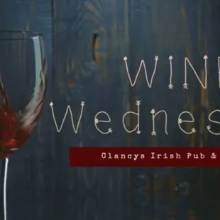 Every Wednesday all day $5 glass of wine