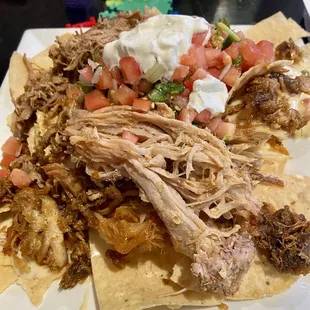 Pulled Pork Nachos $10. Good lawd it&apos;s a lot