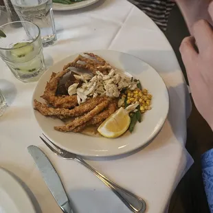 Smoked fried blue crab