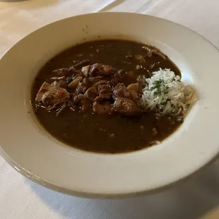 Smoked chicken and andouille gumbo