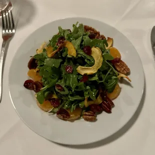 Arugula salad with roast delicata squash