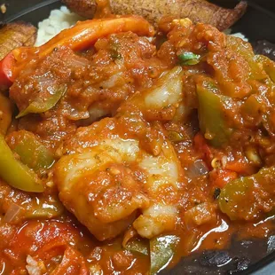 pop-up at Delirama: enchilado de camarones