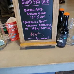 Quad pro quo beer