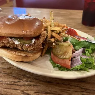 The Fish sandwich with fries