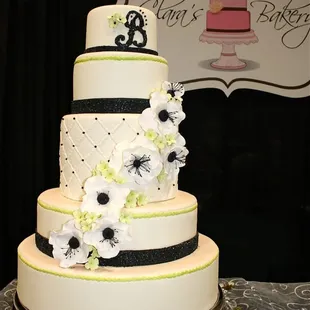 a three - tiered wedding cake