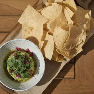 Crushed Avocado - Chermoula, corn tortilla chips