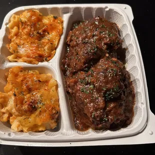 Oxtail Dinner Combo with extra Mac &amp; Cheese order.