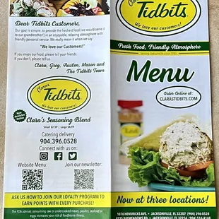 Excellent menu.  (*‿*) Definitely a fan of their chicken, egg and shrimp salad. #Supportlocal @ #Clara&apos;sTidbits