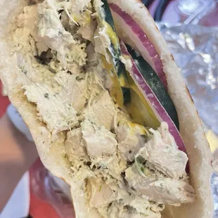 Chicken Salad Pita all the way