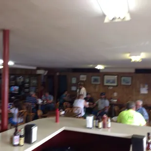 a group of people sitting at a table