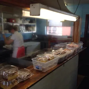 a blurry image of a person in a kitchen