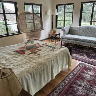 One bedroom that had a great view, once with large grove of orange trees.