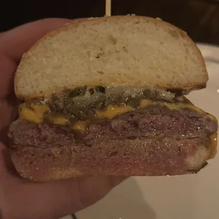 Terrible pic, unreal burger.