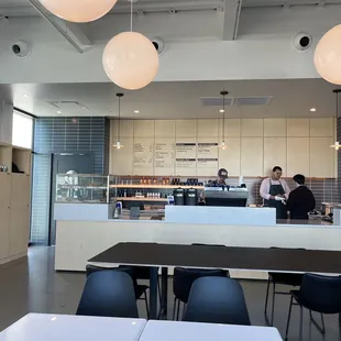 the interior of a coffee shop