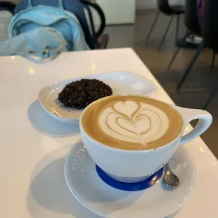 Smoked Pine Latte with Double Chocolate Cookie