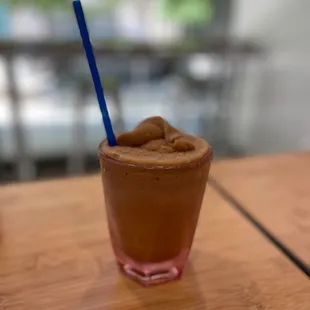 Clarity cool down with caramel syrup
