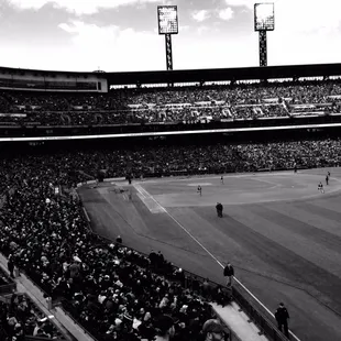 a baseball game in progress