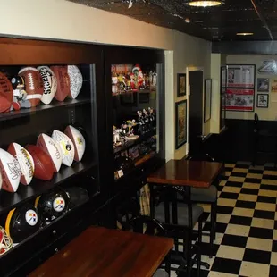 a view of a sports themed bar