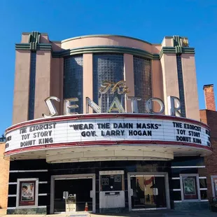 the front of a movie theater