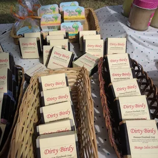 baskets of goods for sale