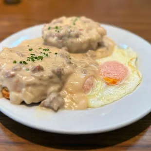 Biscuits and gravy.