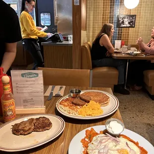 Diner Breakfast and Chilaquiles